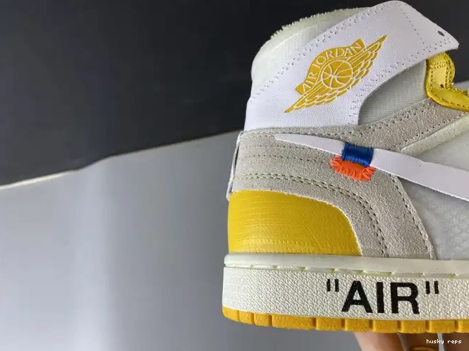 Cheap Husky x Dark Powder Off-White AQ0818-149 NRG White Yellow-Cone 1 Jordan Air 0620